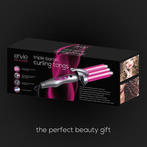 Envie 3 Barrel Hair Waver Curling Tongs with Multiple Heat Settings up to 200°C