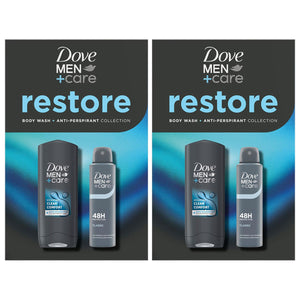 Dove Men+Care Restore Duo Gift Set Clean Comfort Bodywash & Classic Deodorant