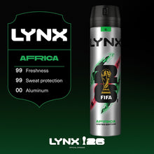 Load image into Gallery viewer, Lynx Limited Edition FIFA Africa Anti-Perspirant Aerosol Deo Spray 250ml, 6 PK