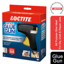 Load image into Gallery viewer, Loctite Hot Melt Glue Gun for Crafts &amp; Repairs with 2x Glue Stick Refills, Black