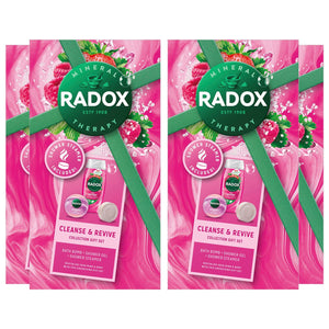 Radox Cleanse & Revive Shower Gel & Bath Bomb Gift Set for Her w/ Shower Steamer