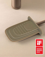 Load image into Gallery viewer, COSMIC Flat Silicone Loo Brush, Flexible Design, Dual-Mount, Sand Color Holder