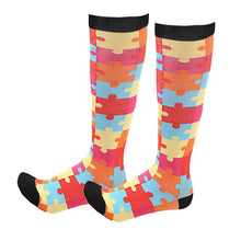Load image into Gallery viewer, Flo Knee High Compression Socks Bright Pattern Support Travel Sports S/M or L/XL