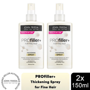 John Frieda Profiller+ Haircare Range- Shampoo, Conditioner, Spray & Super Fluid