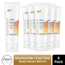 Load image into Gallery viewer, Dove Niacinamide Even Tone Body Serum 200ml 6 Pack, Vitamin C for Dark Spots