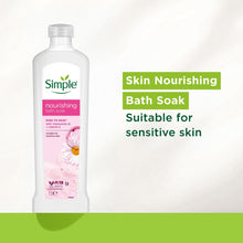 Load image into Gallery viewer, 12x Simple Kind to Skin Nourishing Bath Soak w/ Chamomile Oil Sensitive Skin, 1L