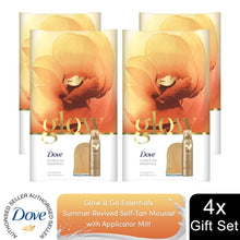 Load image into Gallery viewer, Dove Glow &amp; Go Essentials Self-Tan Mousse Gift Set for Her with Applicator Mitt