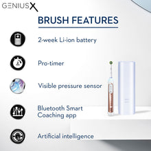 Load image into Gallery viewer, Oral-B Genius X Bluetooth Smart Rechargeable Toothbrush, Rose Gold