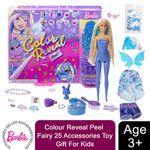 Barbie Color Reveal Peel Fairy Fashion Doll with Accessories