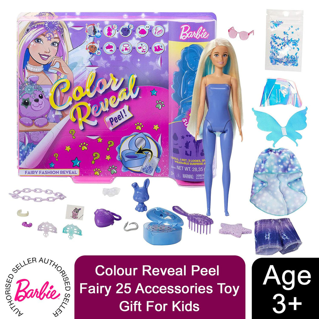 Barbie Color Reveal Peel Fairy Fashion Doll with Accessories