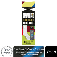 Load image into Gallery viewer, Dove Men+Care Best Defence Gift Set 3in1 Wash &amp; Socks Football Edition