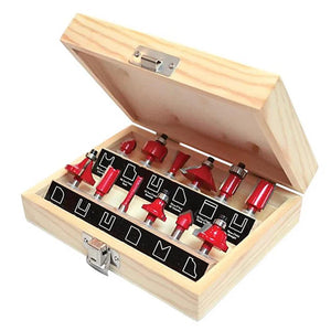 1/4in TCT Router Bit Set, 12 Piece