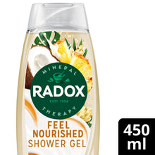 Load image into Gallery viewer, 6x Radox Mineral Therapy Feel Nourished Shower Cream Coconut &amp; Pineapple, 450ml