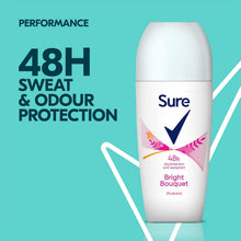 Load image into Gallery viewer, Sure Women Roll On Bright Bouquet AntiPerspirant Deo 48H Protection, 6x50ml
