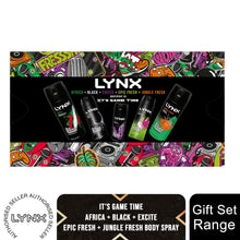 Load image into Gallery viewer, Lynx IT'S GAME TIME 48H Protection Body Spray Collection 5 Pcs Gift Set for Him