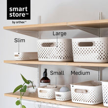 Load image into Gallery viewer, SmartStore Essence Large 11.4L Storage Basket, 3 Pack Organiser Bins, Off White