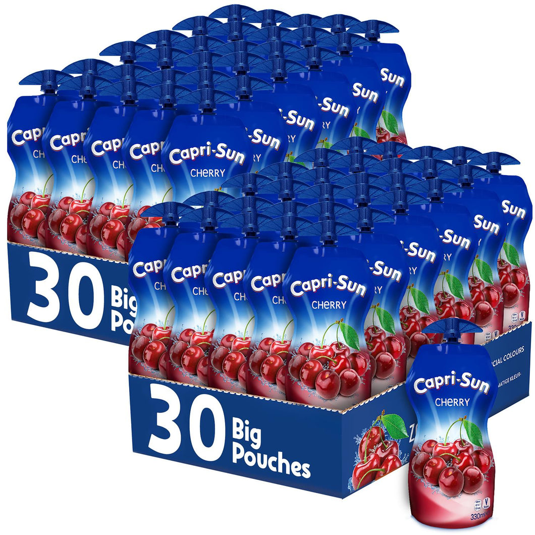 Capri Sun Cherry Juice with Vitamins & Antioxidants - No Preservatives, 60x330ml