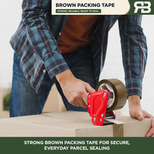 Load image into Gallery viewer, Brown Packing Tape 48mm x 66m Strong Parcel Box Tape (12 / 24 / 48 Rolls)