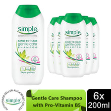 Load image into Gallery viewer, Simple Kind to Hair Gentle Care Shampoo, 6 Packs of 200ml