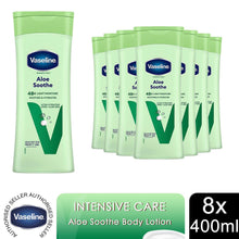 Load image into Gallery viewer, Vaseline Intensive Care Body Lotion Aloe Soothe 48H Moisture 400ml, 8 Pack