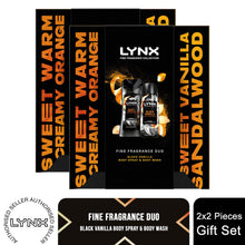 Load image into Gallery viewer, Lynx Black Vanilla Duo Gift Set, Premium Body Spray &amp; Wash, Long-Lasting Scent