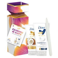 Load image into Gallery viewer, Dove Hand Treats Gift Set - Moisturising Hand Creams Essential &amp; Coconut Duo