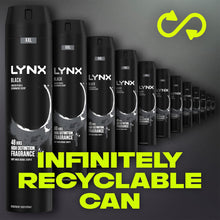 Load image into Gallery viewer, 6 Pack Lynx XXL 48H Fresh Deodorant Body Spray, Black, 250ml