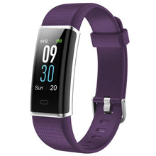 Load image into Gallery viewer, AQ200 Color Screen Multi-Functional Heart Rate &amp; Sleep Monitor Tracker, Black &amp; Purple