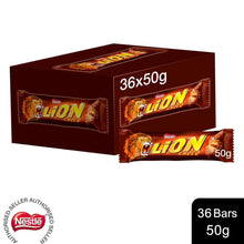 Load image into Gallery viewer, Lion Chewy Caramel &amp; Crunchy Smooth Milk Chocolate 50g, 36 Bars