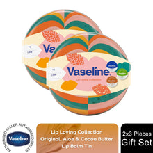 Load image into Gallery viewer, Vaseline Lip Loving Collection 3 Pieces Lip Balm Tin Gift Set for Her