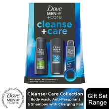 Load image into Gallery viewer, Dove Men+Care Cleanse+Care Gift Set with Bodywash, Deodorant &amp; Shampoo