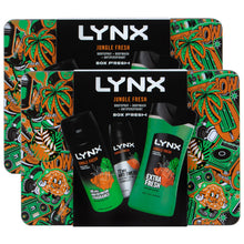 Load image into Gallery viewer, Lynx BOX FRESH Jungle Fresh Bodywash,Bodyspray &amp; Antiperspirant Gift Set for Him