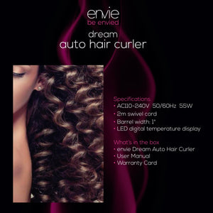 Envie Dream Auto Hair Curler Adjustable Temperature Setting with LED Display
