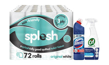 Load image into Gallery viewer, Domestos 2x750ml + Splesh 72 Luna Bloom + CIF Bath Spray 700ml