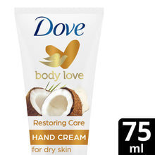 Load image into Gallery viewer, Dove Coconut Oil and Almond Milk Hand Cream 75 ml, 3 Pack