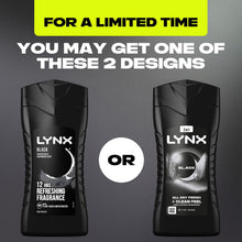 Load image into Gallery viewer, Lynx 12 Hrs Refreshing Black Frozen Pear &amp; Cedarwood Scent Body Wash 225ml, 12Pk