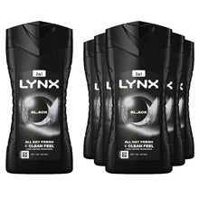 Load image into Gallery viewer, Lynx 12 Hrs Refreshing Black Frozen Pear &amp; Cedarwood Scent Body Wash 225ml, 6Pk