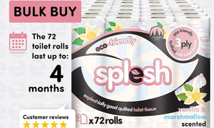 Splesh 72 Rolls Vanilla & Marshmallow Toilet + 18 Mango Kitchen Towel