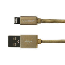 Load image into Gallery viewer, Nylon Braided Syncing &amp; Charging USB Cable Charger Cord for iPhone - Gold