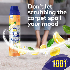 1001 Carpet Fresh Feel Energised Upholstery Odour Remover Spray, 6x300ml