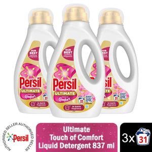 Persil Ultimate Liquid Detergent Touch of Comfort Stain Removal 31W 837ml, 3pk