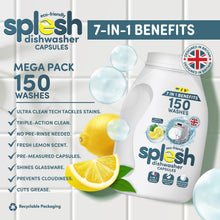 Load image into Gallery viewer, Splesh Cleaning Bundle of 3-in-1 Dishwasher 150 Capsules &amp; Laundry 140 Capsules