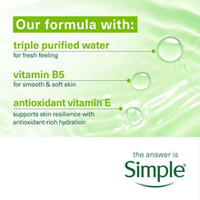 Load image into Gallery viewer, Simple Biodegradable Micellar Wipes with Glycerin &amp; Pro-Vitamin B5, 6 Pack