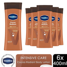Load image into Gallery viewer, Vaseline Intensive Care Body Lotion Cocoa Radiant for Dry Skin 400ml, 6 Pack