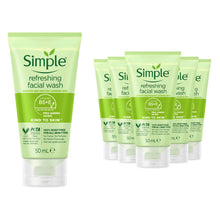 Load image into Gallery viewer, Simple Kind to Skin Soap Free Refreshing Facial Gel Wash 50ml, 3 or 6 Pack