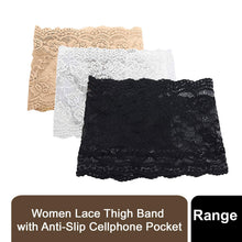 Load image into Gallery viewer, Unisex Elastic Anti-Chafing Thigh Band or Women's Lace Thigh Band with Pocket