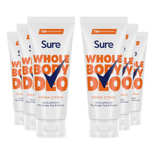 Load image into Gallery viewer, Sure Fresh Citrus Whole Body Deodorant Cream Aluminium Free 75ml, 6 Pack