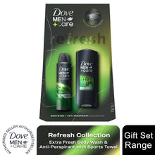 Load image into Gallery viewer, Dove Men+Care Refresh Extra Fresh 2 Pieces Gift Set for Him with Sports Towel