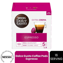 Load image into Gallery viewer, Nescafe Dolce Gusto Coffee Pods Caps Box of 16 Espresso