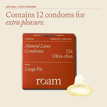 Load image into Gallery viewer, Roam Ultra Thin Condoms for Safer Sex &amp; Contraception - Large Fit, 36 Pack
